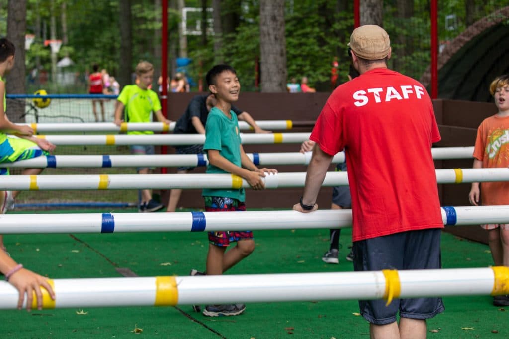 Campers enjoying activities in the Riverbend Experience program