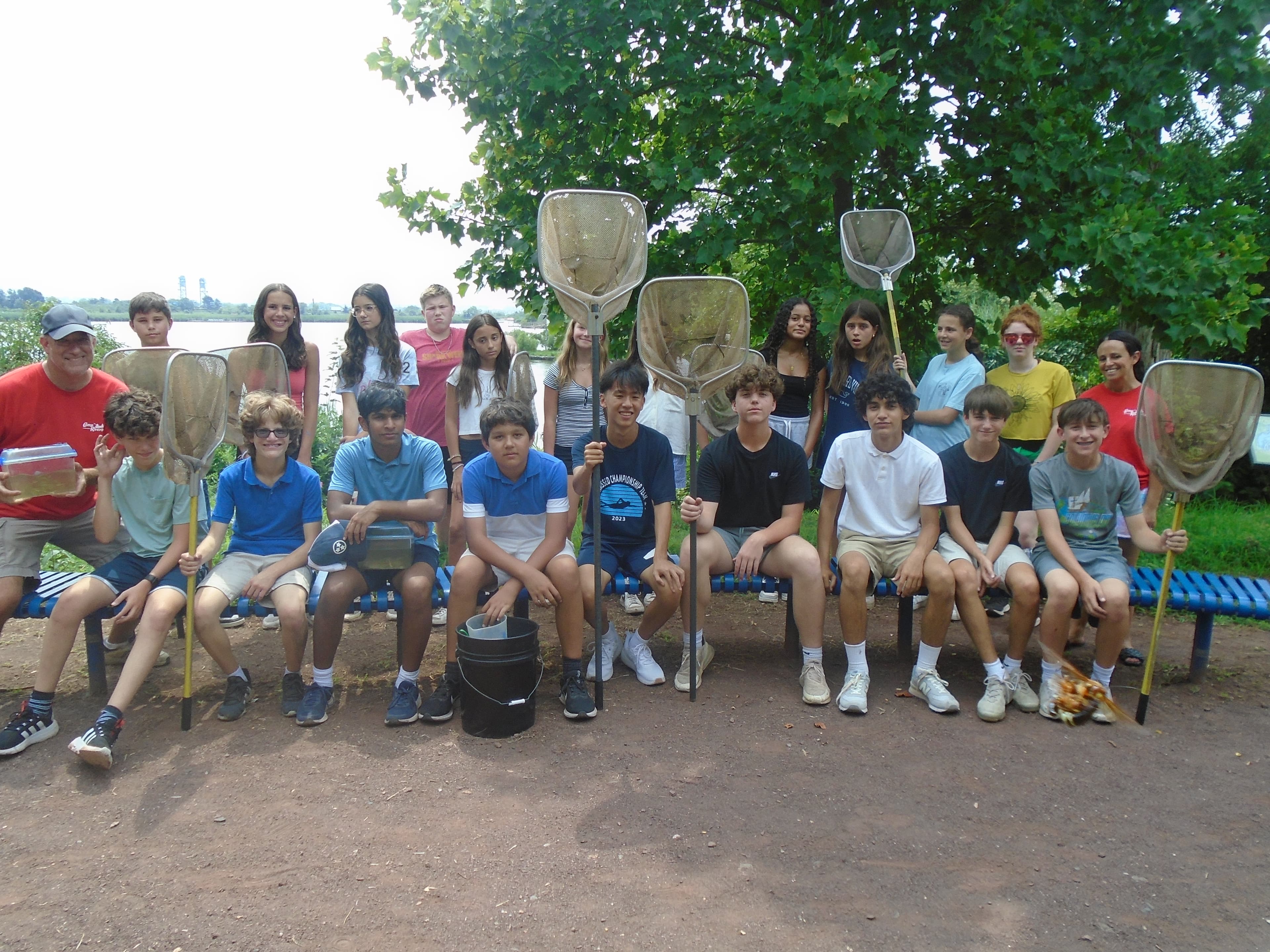 Day Trippers counselors with teen campers