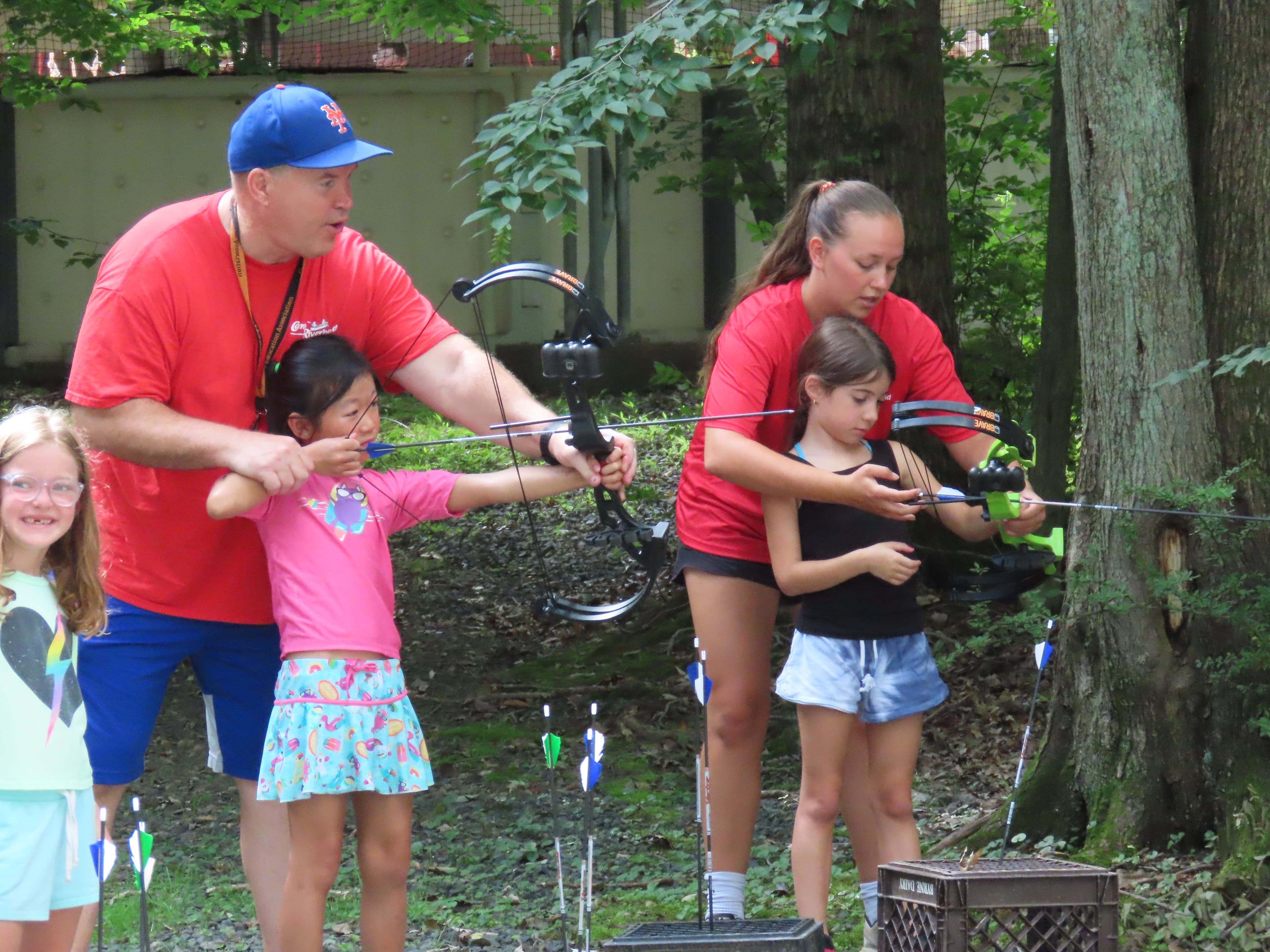 Counselors supervising campers at Riverbend